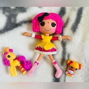 Lalaloopsy Lot - Silly Singers Doll/LalaOopsie Carousel Pony/Tinies Bead Doll